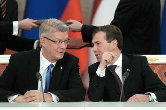 Latvian President Valdis Zatlers visits Russia