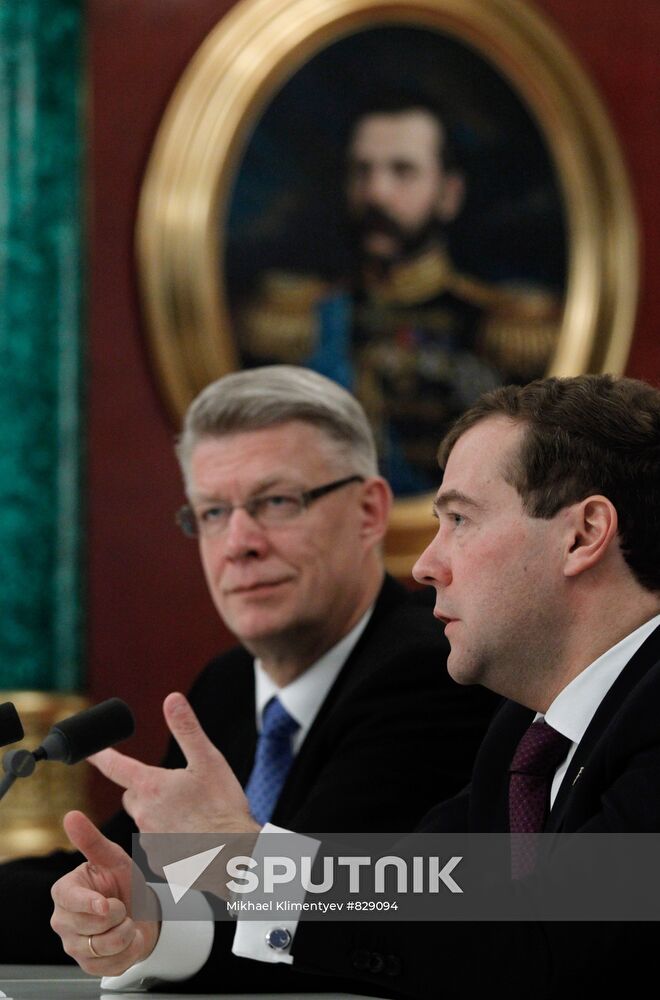Latvian President on official visit to Russia