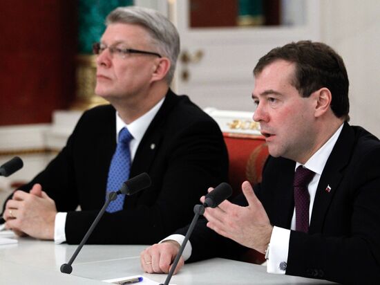 Latvian President on official visit to Russia