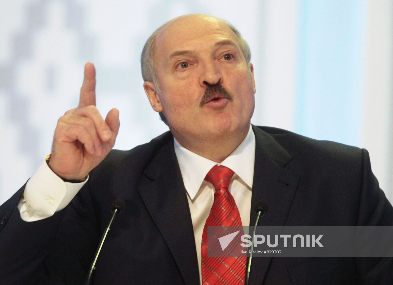 Alexander Lukashenko at first news conference after his election