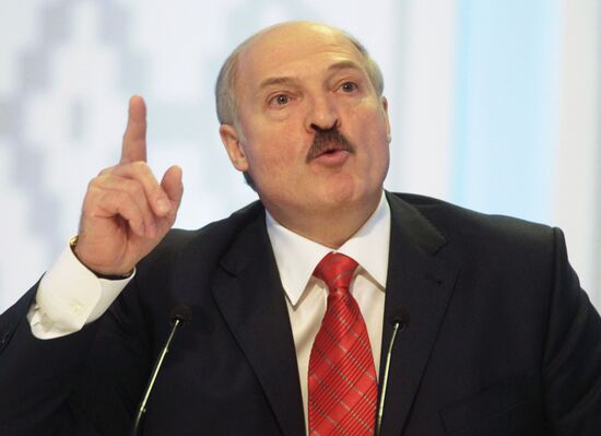 Alexander Lukashenko at first news conference after his election
