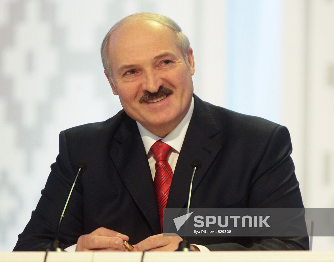 Alexander Lukashenko at first news conference after his election