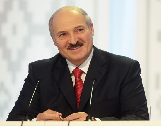 Alexander Lukashenko at first news conference after his election