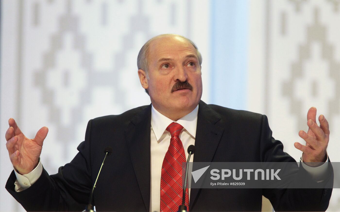 Alexander Lukashenko at first news conference after his election
