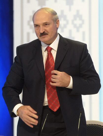Alexander Lukashenko at first news conference after his election