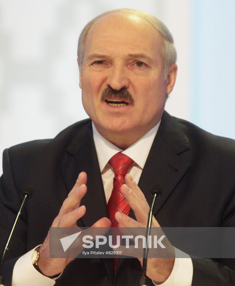 Alexander Lukashenko at first news conference after his election