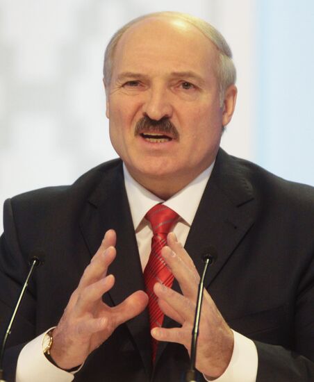 Alexander Lukashenko at first news conference after his election