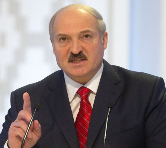 Alexander Lukashenko at first news conference after his election