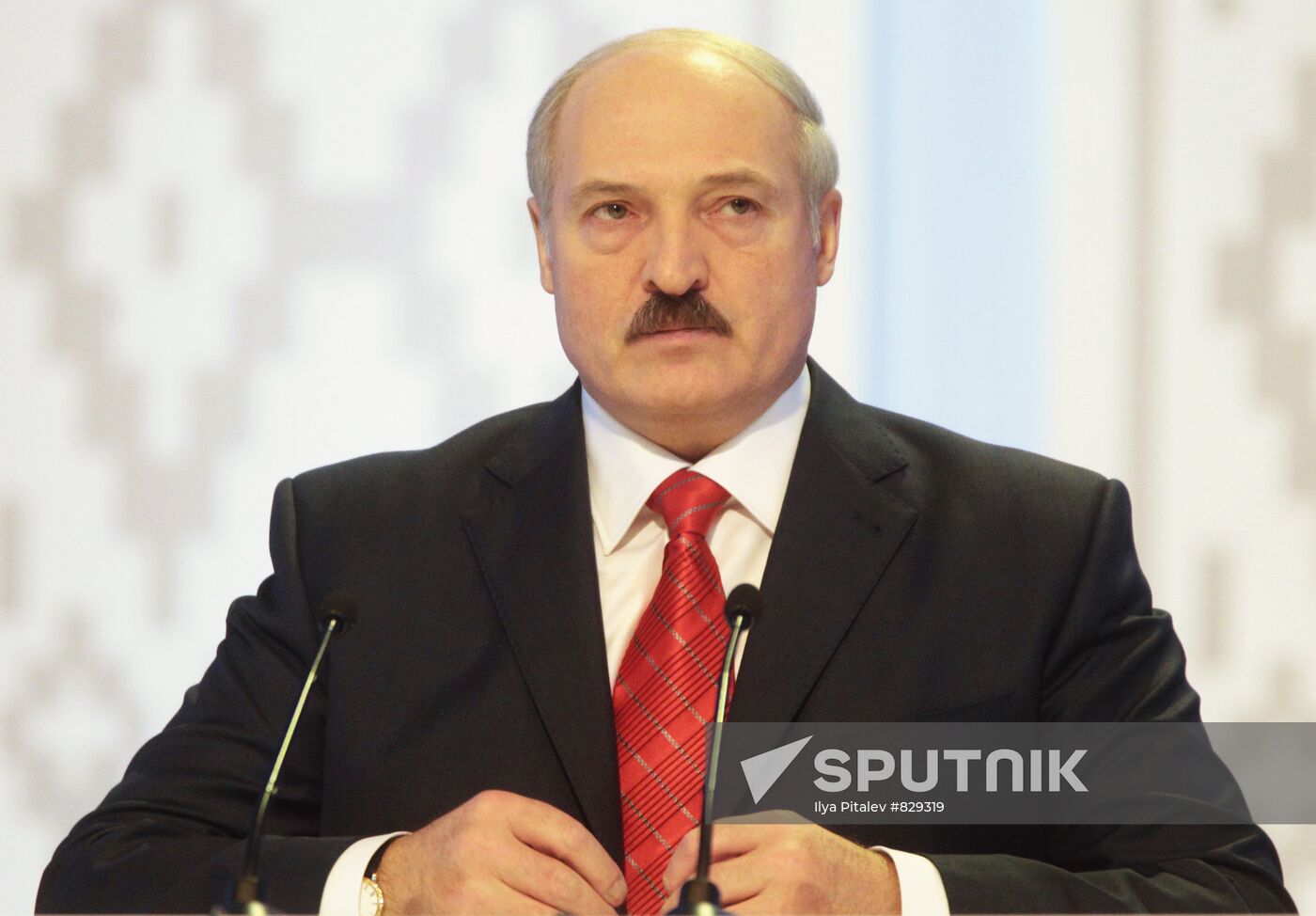 Alexander Lukashenko at first news conference after his election