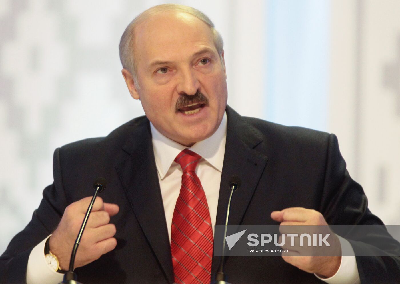 Alexander Lukashenko at first news conference after his election