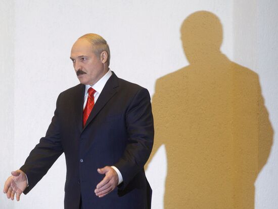 Alexander Lukashenko at first news conference after his election