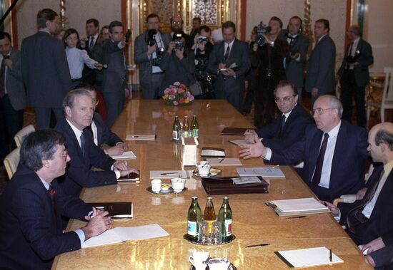 U.S. Secretary of State James Baker visiting USSR