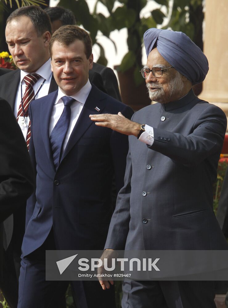 Official visit of Russia's President Dmitry Medvedev to India