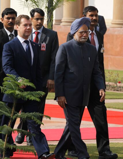 Official visit of Russia's President Dmitry Medvedev to India