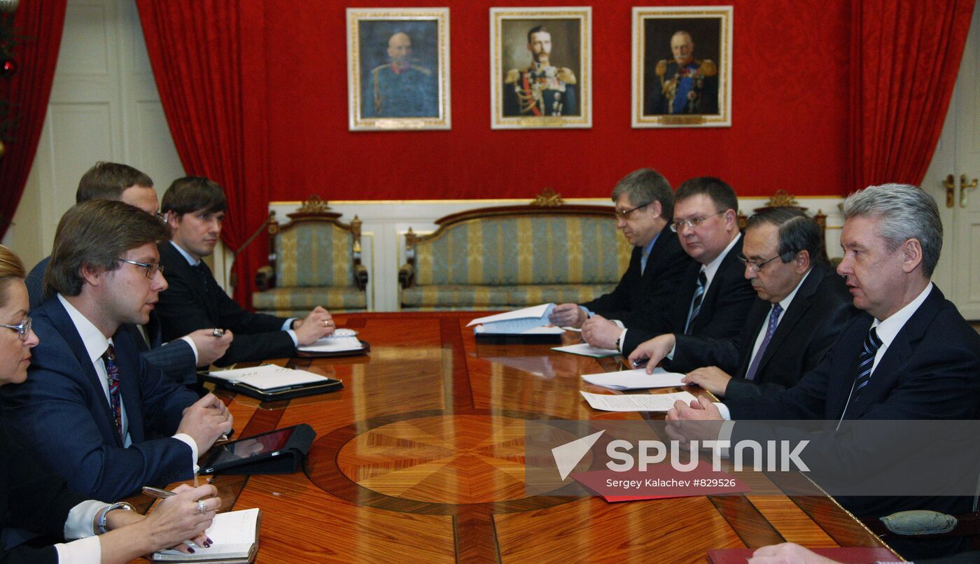 Sergei Sobyanin meeting Nils Usakovs