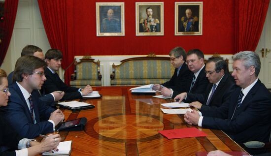 Sergei Sobyanin meeting Nils Usakovs