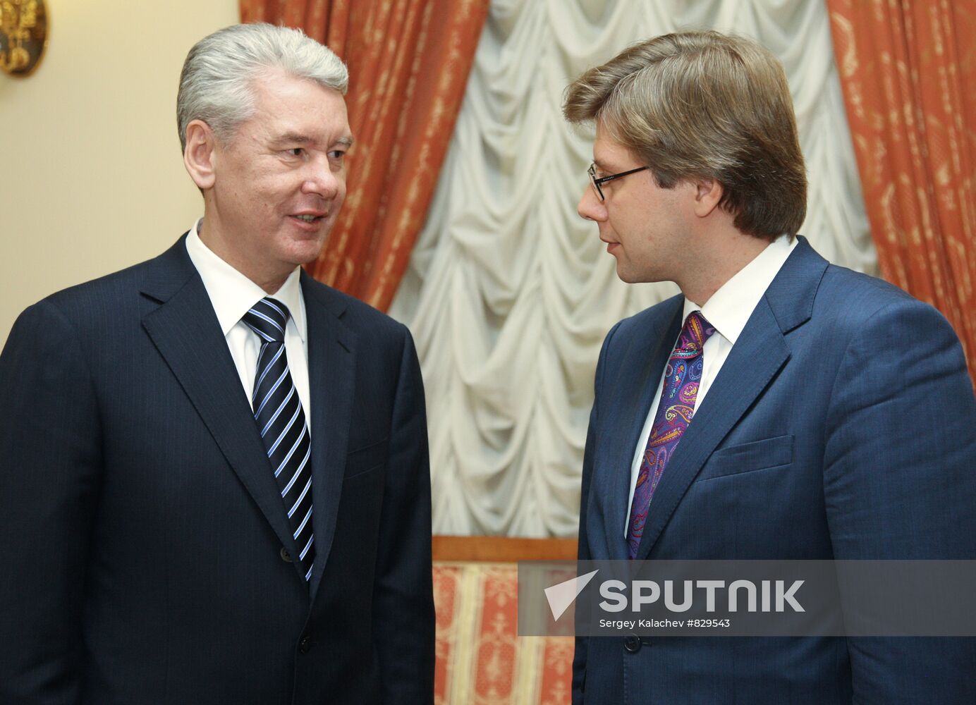 Sergei Sobyanin meeting Nils Usakovs