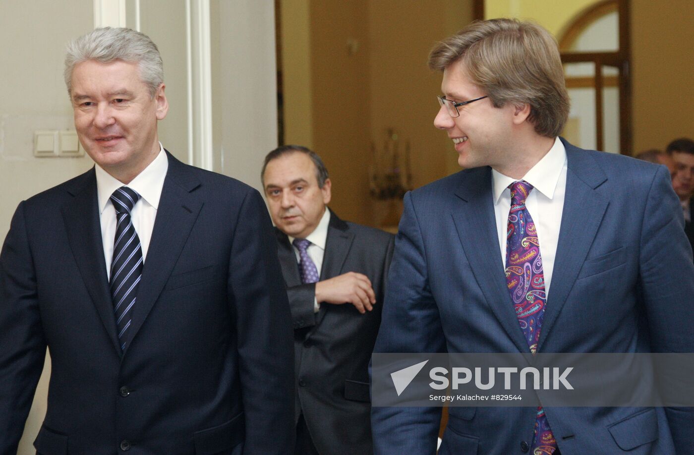 Sergei Sobyanin meeting Nils Usakovs