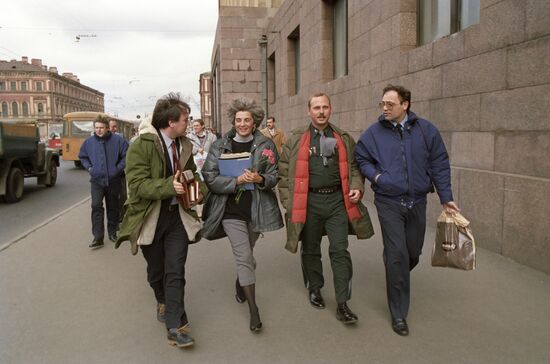 American policemen visiting USSR