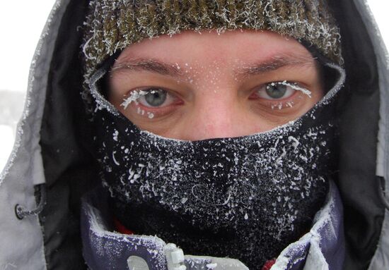 Severe frosts in Tomsk