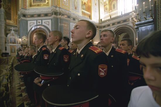 Suvorov Military School students, Cathedral of Christ the Savior