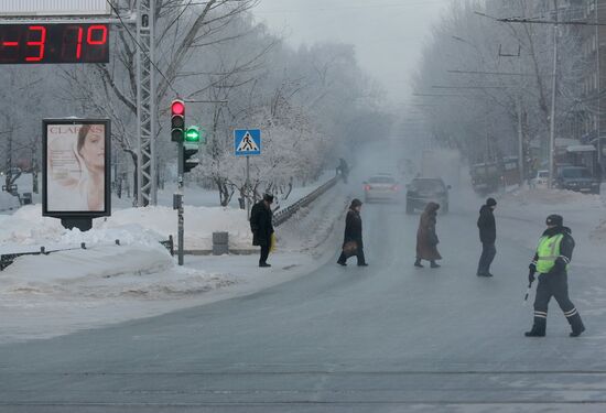 Frosts in Novosibirsk