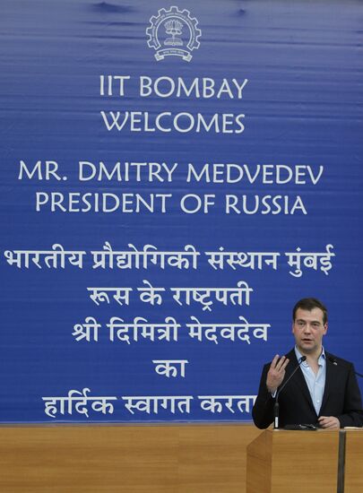 Dmitry Medvedev's official visit to India. Day Two