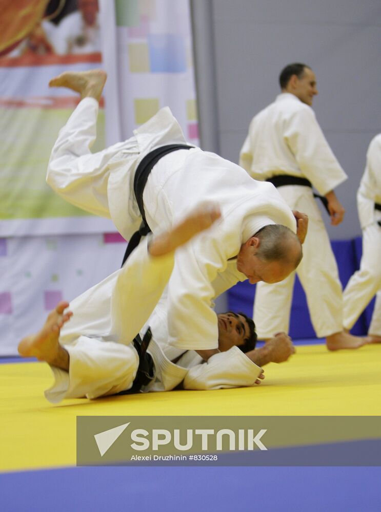 Vladimir Putin attends judo training session