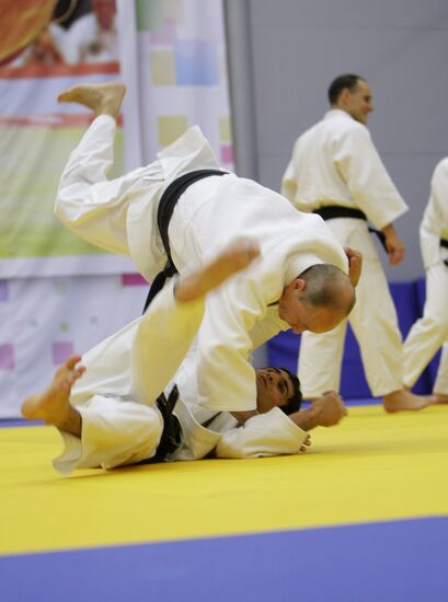 Vladimir Putin attends judo training session