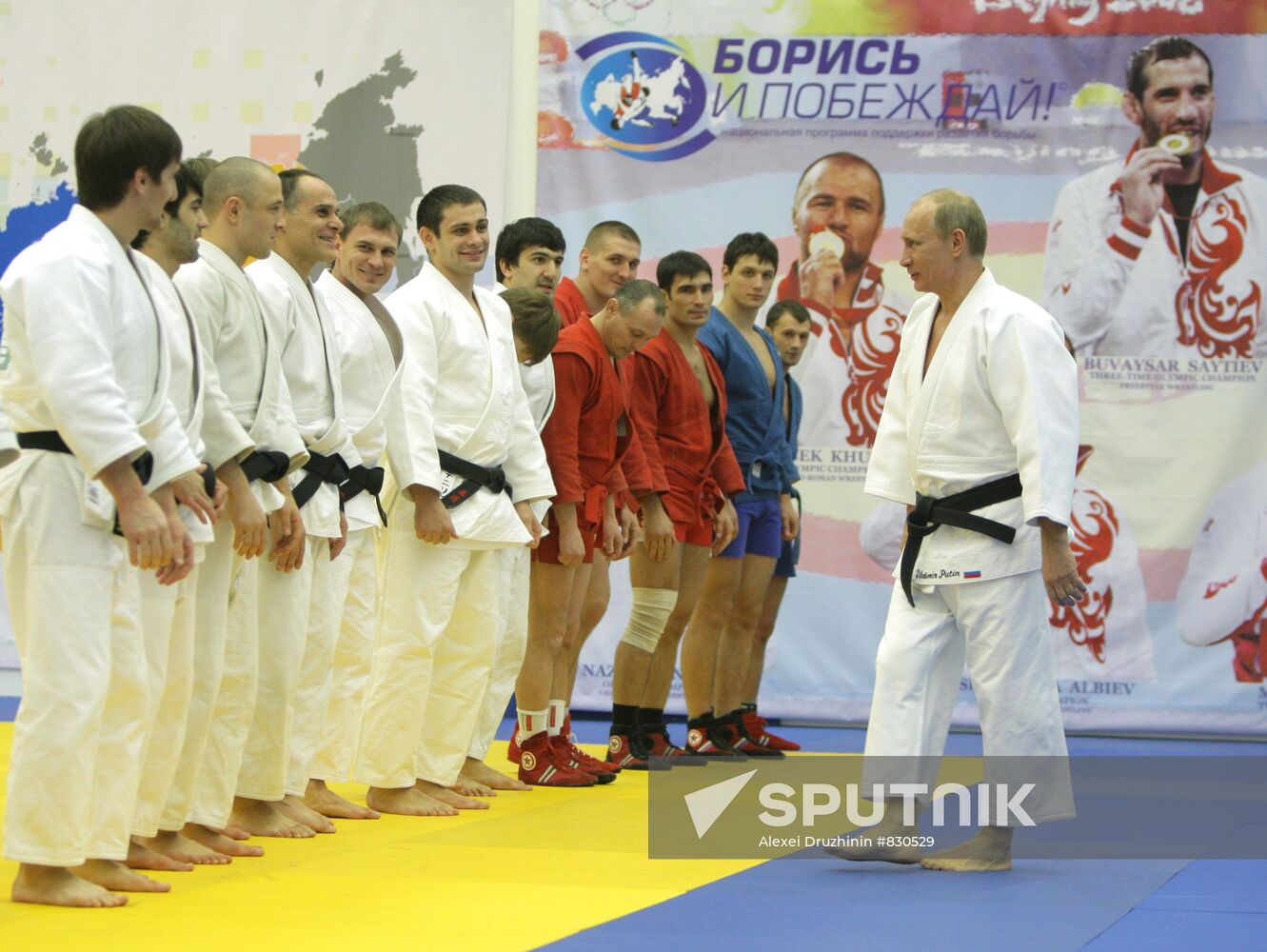 Vladimir Putin attends judo training session