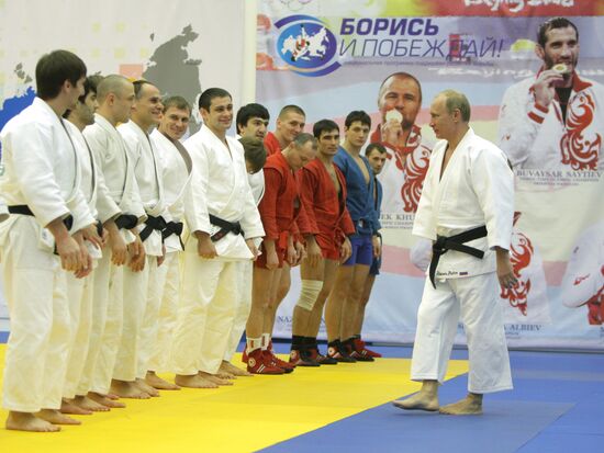 Vladimir Putin attends judo training session