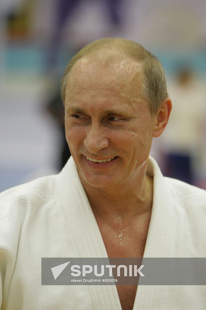 Vladimir Putin attends judo training session