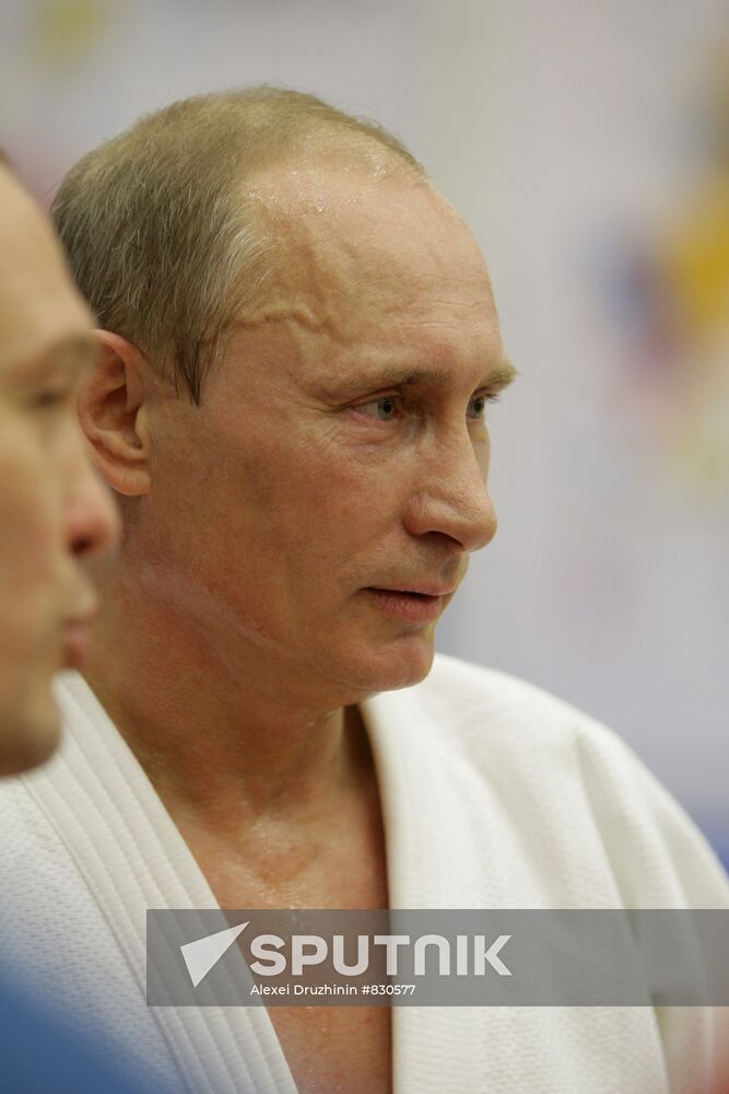 Vladimir Putin attends judo training session