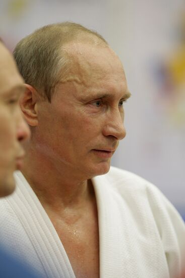 Vladimir Putin attends judo training session