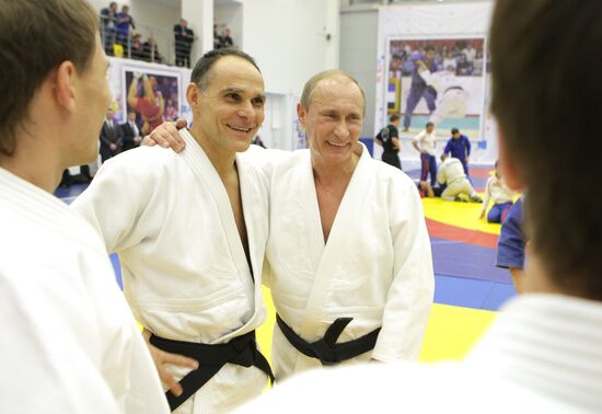 Vladimir Putin attends judo training session
