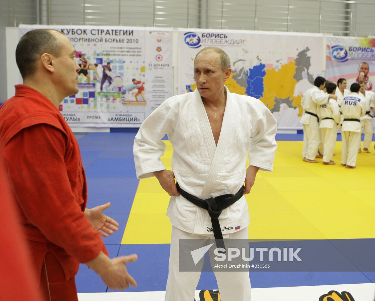 Vladimir Putin attends judo training session