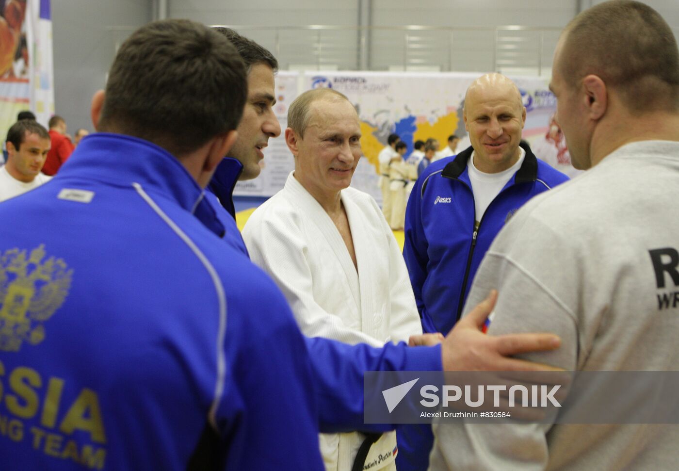 Vladimir Putin attends judo training session