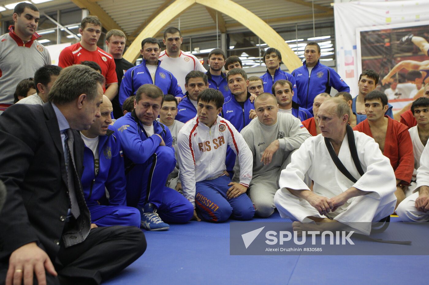 Vladimir Putin attends judo training session