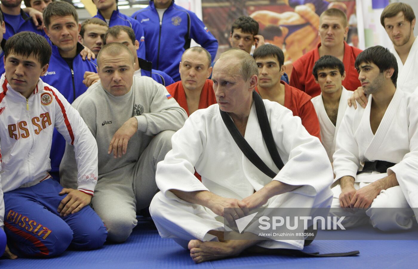 Vladimir Putin attends judo training session