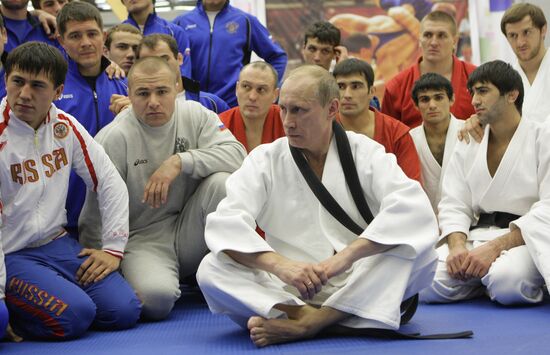 Vladimir Putin attends judo training session