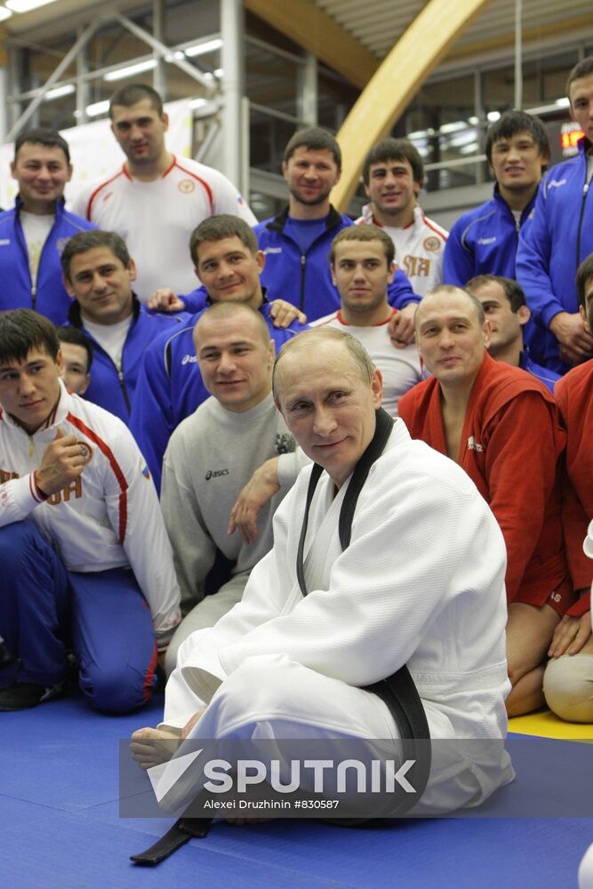 Vladimir Putin attends judo training session
