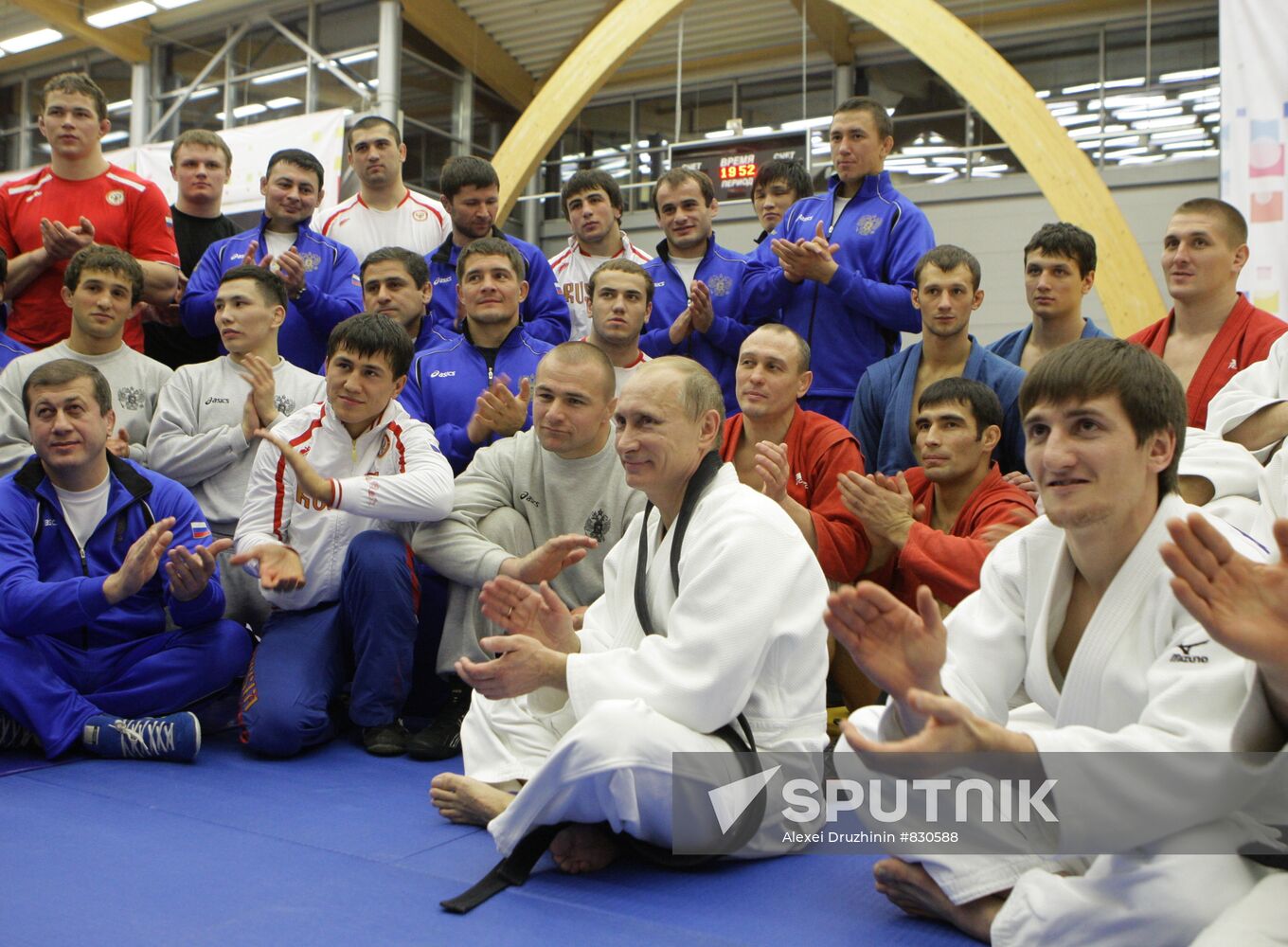 Vladimir Putin attends judo training session