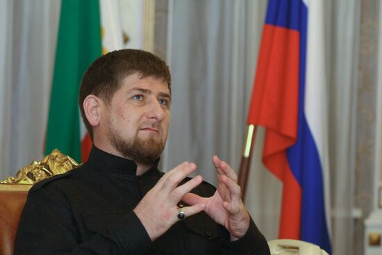 Ramzan Kadyrov gives interview