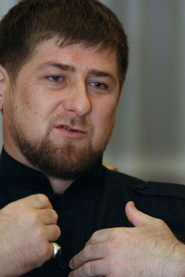 Ramzan Kadyrov gives interview
