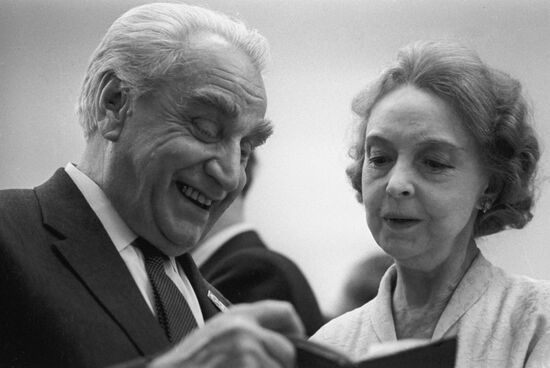 Grigory Alexandrov and Lillian Gish