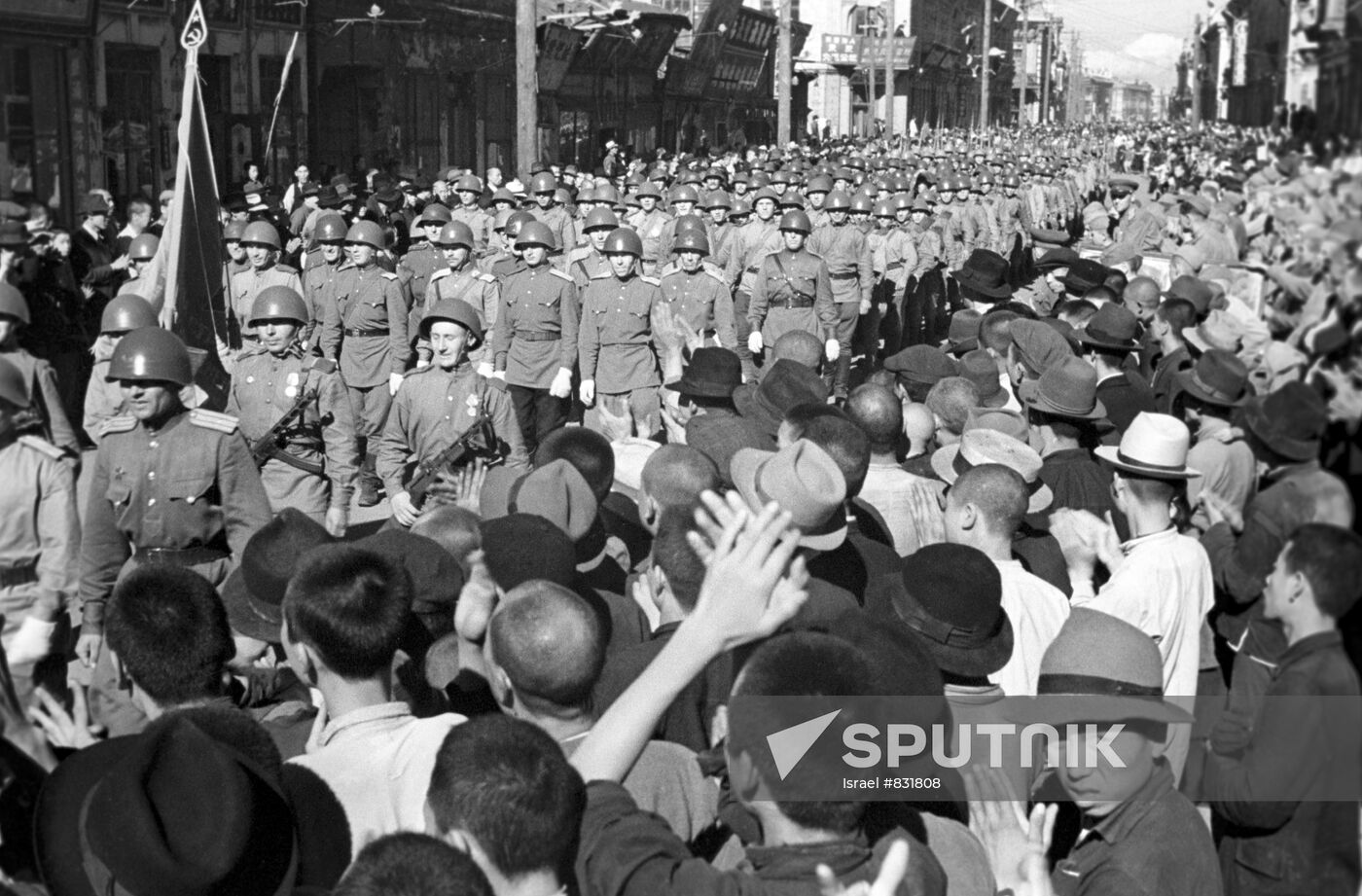 Soviet troops in Harbin