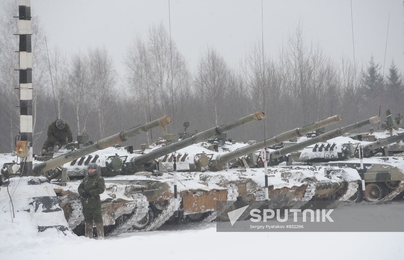 Tanks standing at training ground
