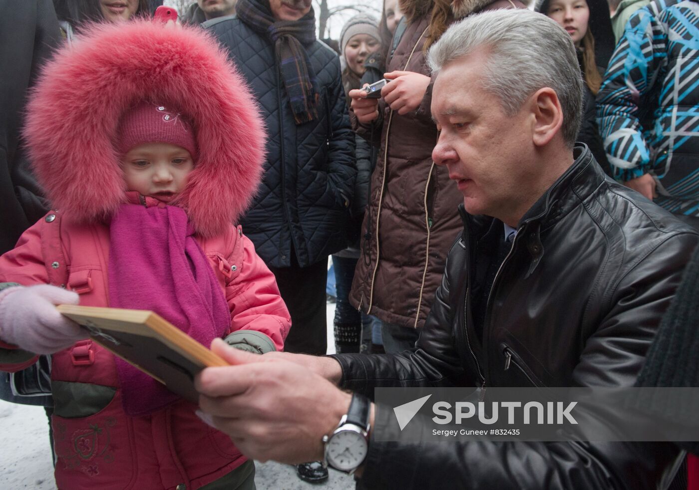 Moscow Mayor Sergei Sobyanin visits Snow and Ice Festival