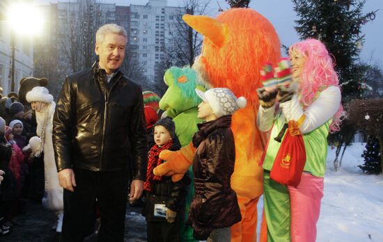 Moscow Mayor Sergei Sobyanin visits city orphanage