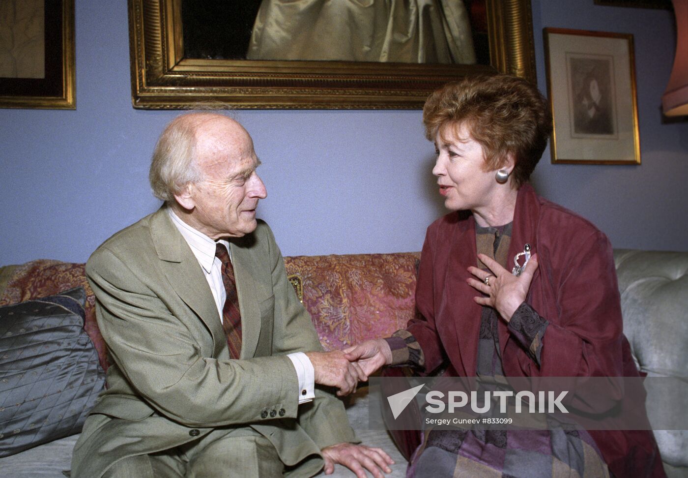 Yehudi Menuhin and Raisa Maksimovna Gorbacheva
